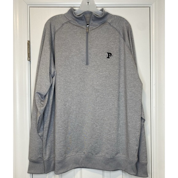 Footjoy Men's Athletic Pullover 1/4 Zip Long Sleeve Sweater Grey Size XL - Picture 1 of 6
